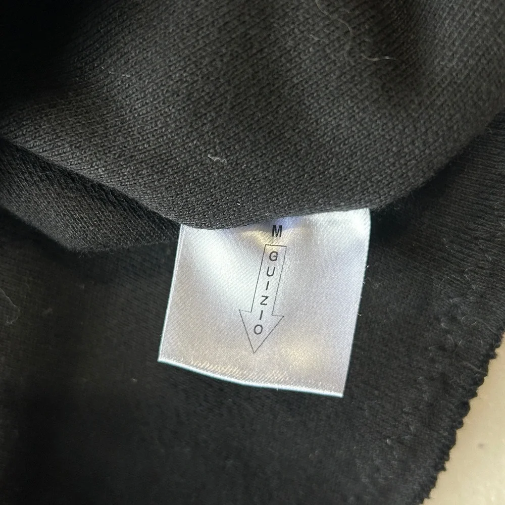 Danielle Guizio Olive Cropped Hoodie Minimalist Athleisure Raw Hem M - Picture 5 of 7